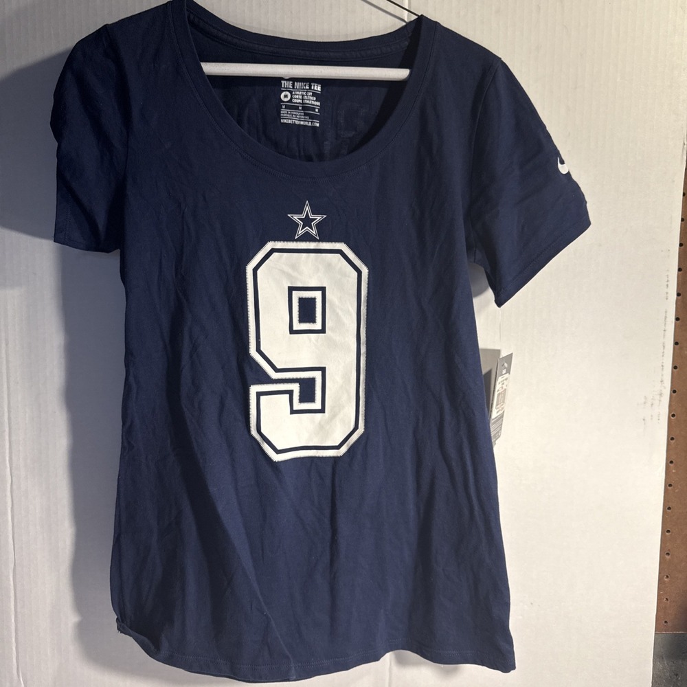Tony Romo 9 Dallas Cowboys Nike Womens Pride 2 T-Shirt Blue Short Sleeve Size XS